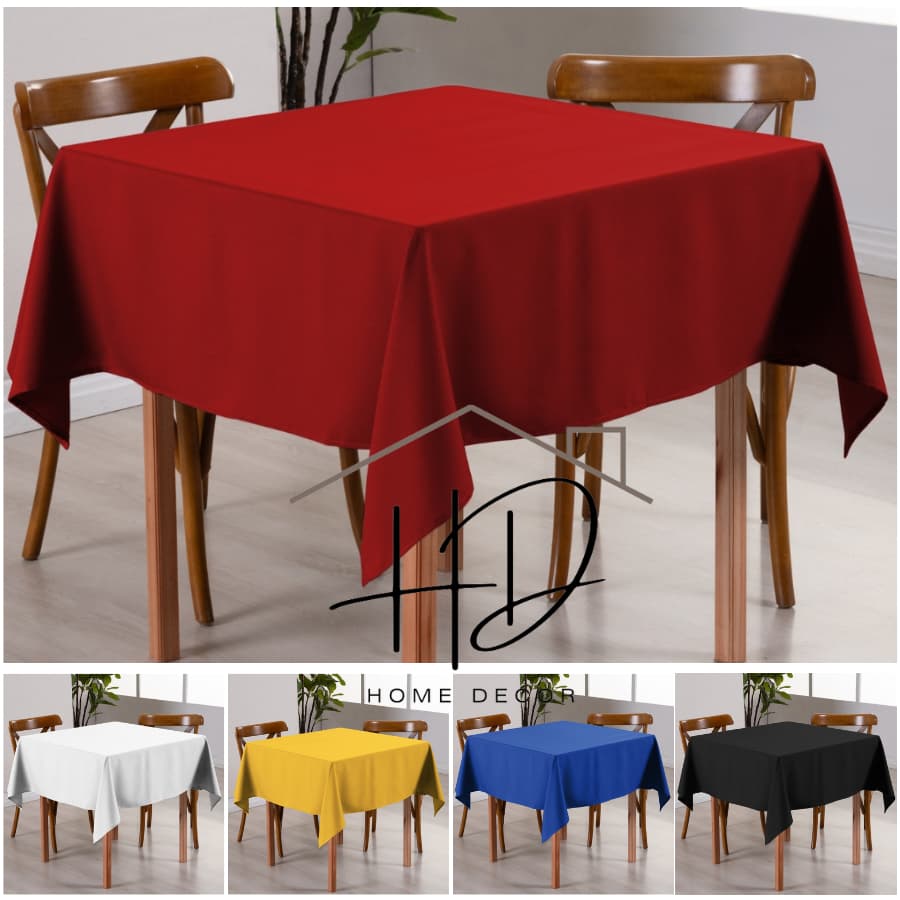 Kit 10 Toalha De Mesa Quadrada 1,50m x 1,50m Oxford Acabamento Bainha - Decoração Festa Buffet