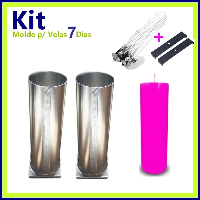 2 Formas para Velas 7 Dias + 10 Pavios+ Centralizadores