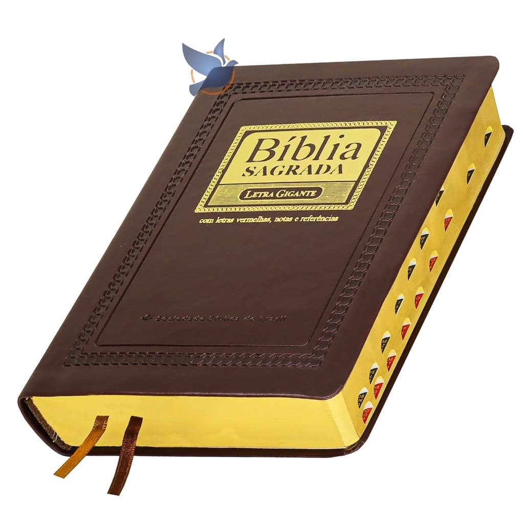 Bíblia Sagrada Letra Gigante Almeida Corrigida ARC Índice Lateral Marrom