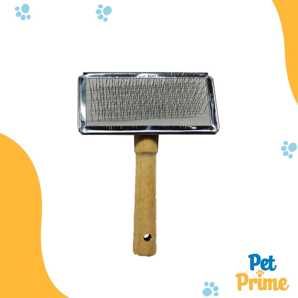Rasqueadeira Com Cerdas De Aço E Cabo Madeira Savana Pet