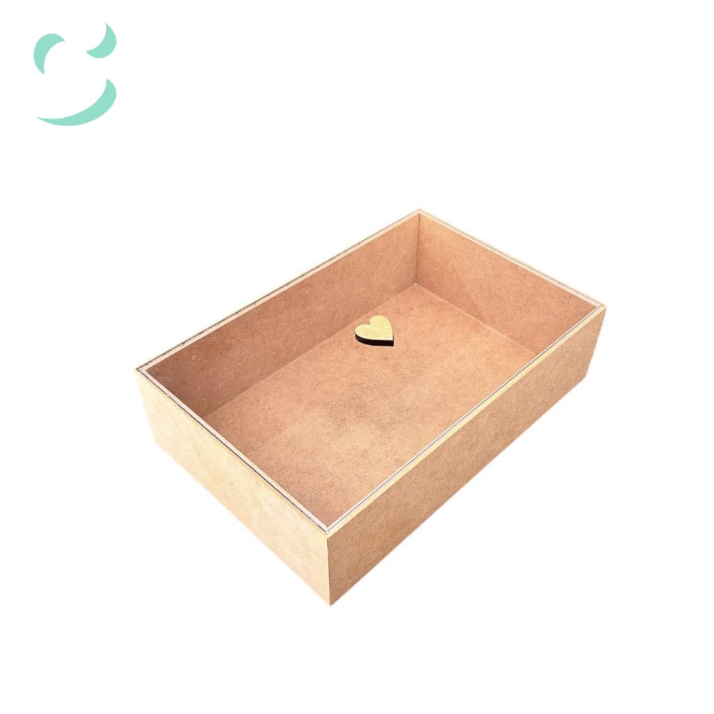 Caixa para presente/ organizadora em mdf cru 30x20x8 com tampa em acrilico