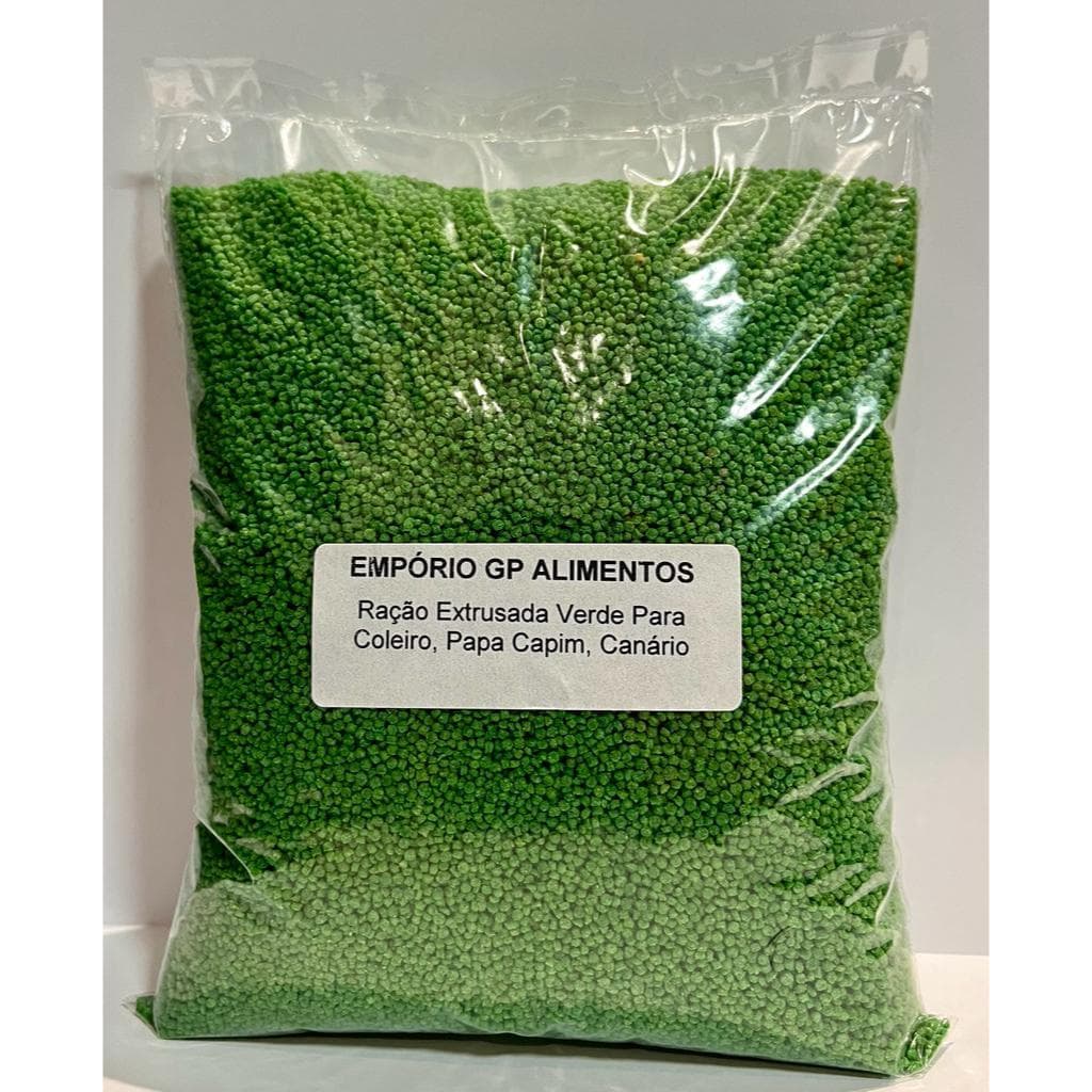 Ração Extrusada Verde Para Coleiro, Papa Capim, Canário 1kg