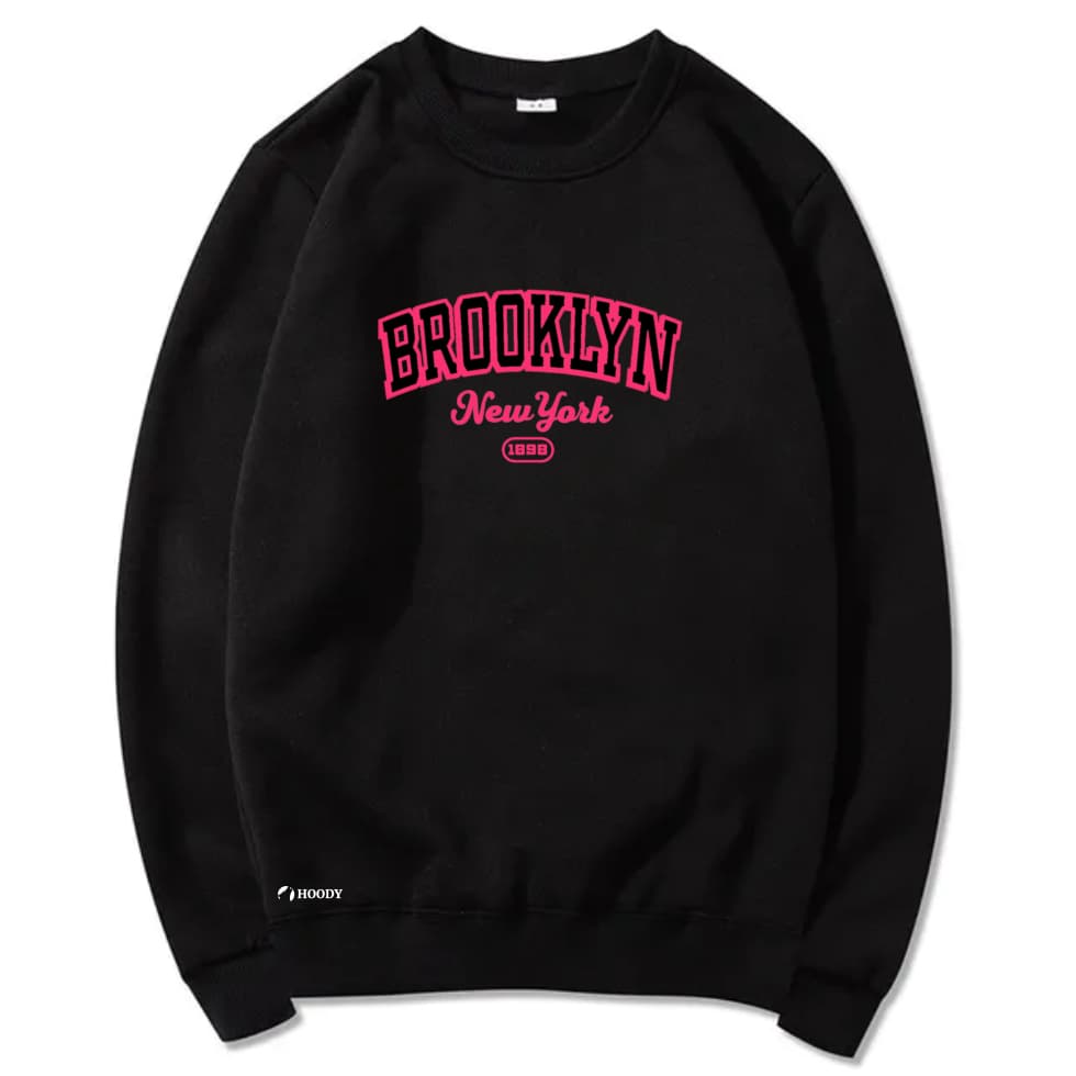 Moletom Brooklyn 1 Careca Gola Redonda Sueter Flanelado Masculino E Feminino