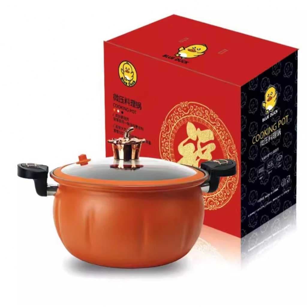 Panela de Micro Pressão Abóbora Anti Aderente Caçarola Por Indução Anti Queimadura 7L