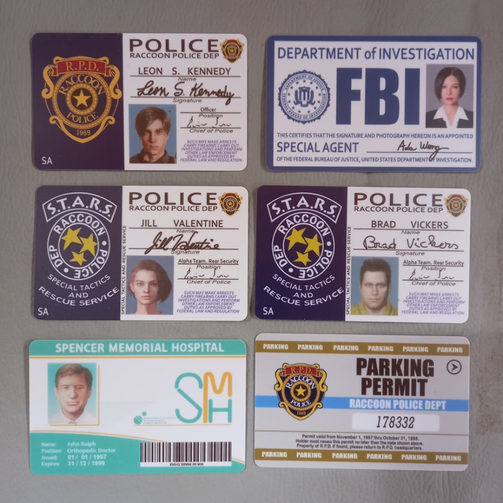 Cartões jogo Resident Evil 2 e 3 Remake