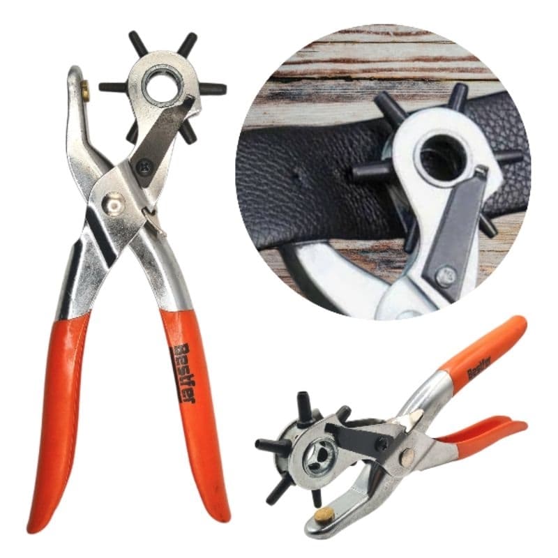 Alicate furador vazador 6 furos 3mm para cinto couro papel papel chinelo