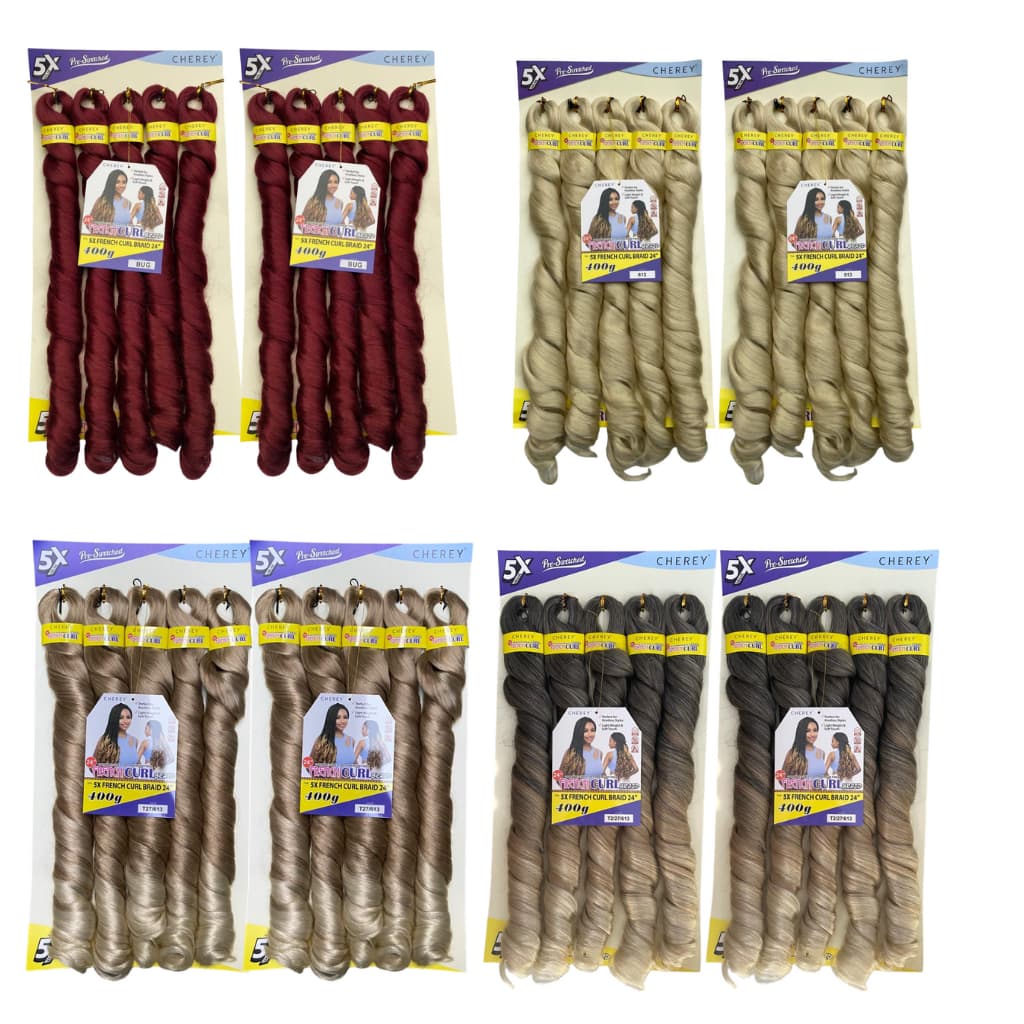 kit 2 French Curl Jumbo Ondulado Fibra Premium Cherey 400g Varias Cores