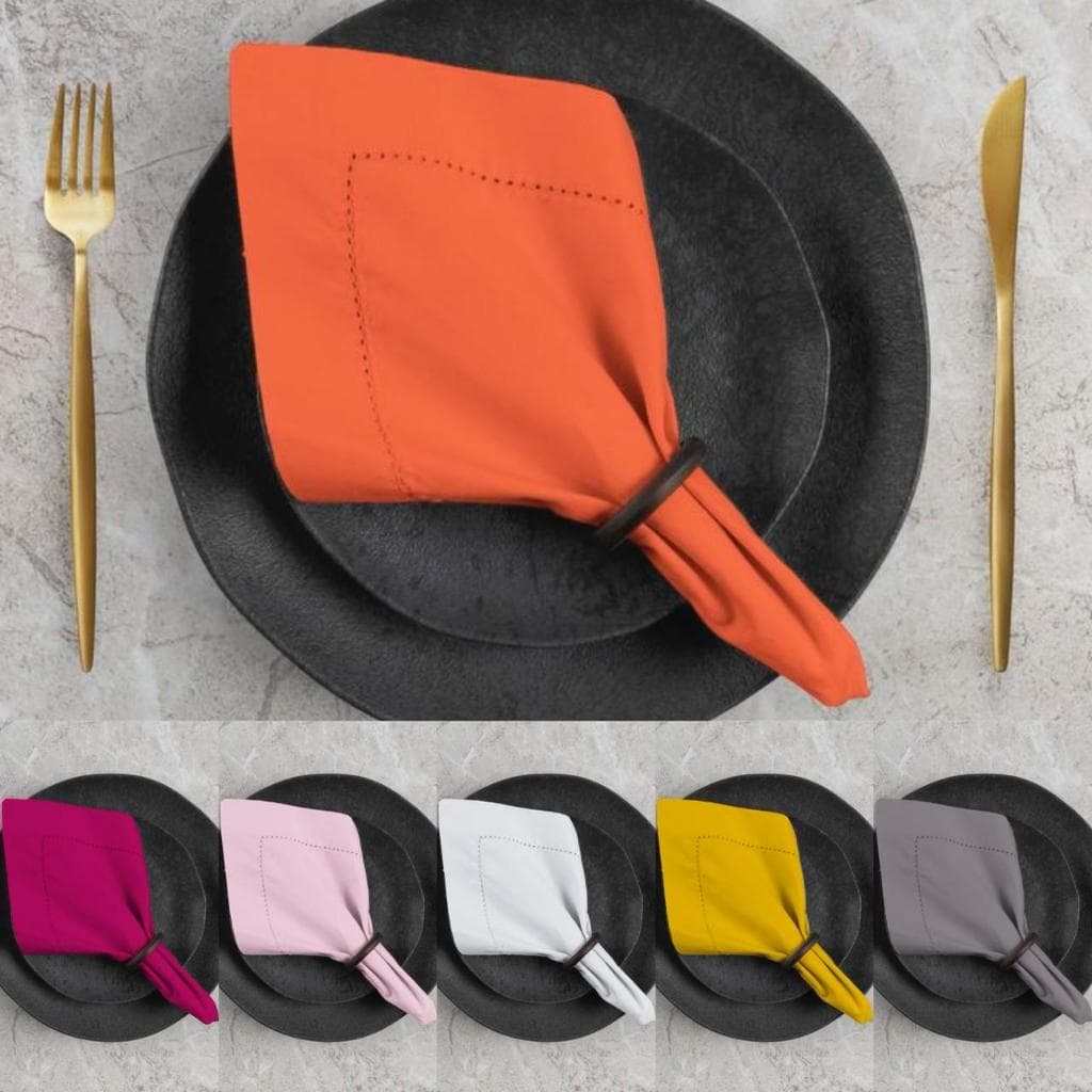 Guardanapo De Tecido 100% Algodão 40 X 40 Acabamento em Ponto varias cores