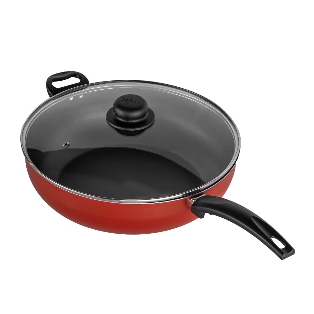 Frigideira Antiaderente Com Tampa 32 cm Profissional Grande Wok