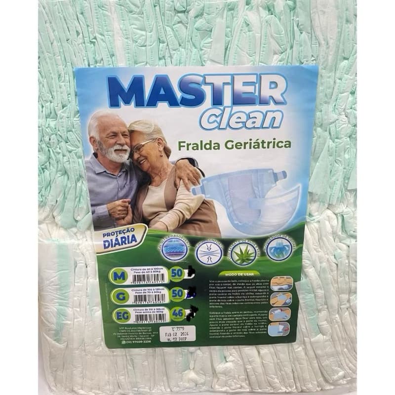 Pacote Fralda Geriátrica Master Clean