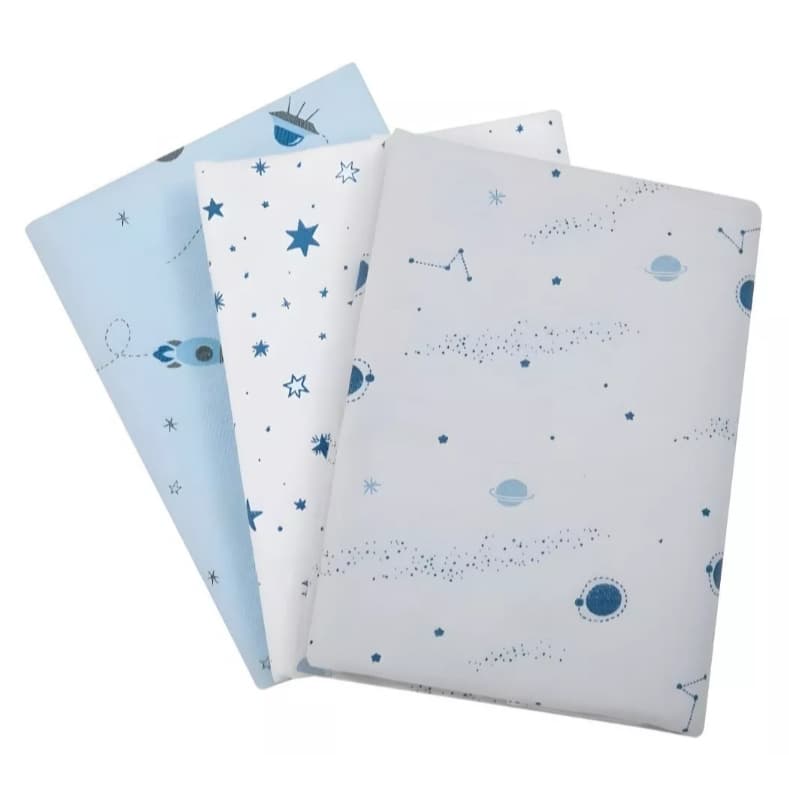 Cueiro Estampado Flanelado Bebê Kit 3 Unidades Manta Charutinho 100x80cm Papi