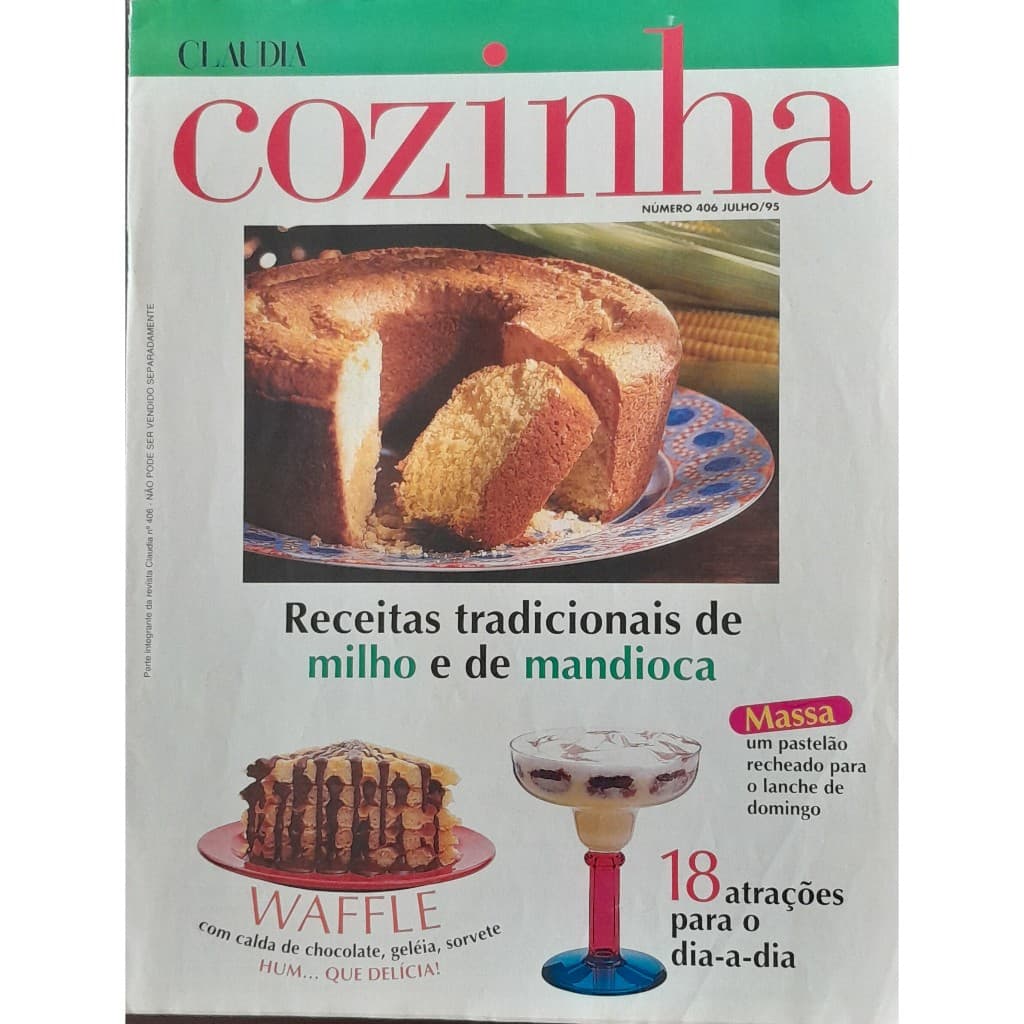 Revista Claudia Cozinha Nº 406 Julho/1995