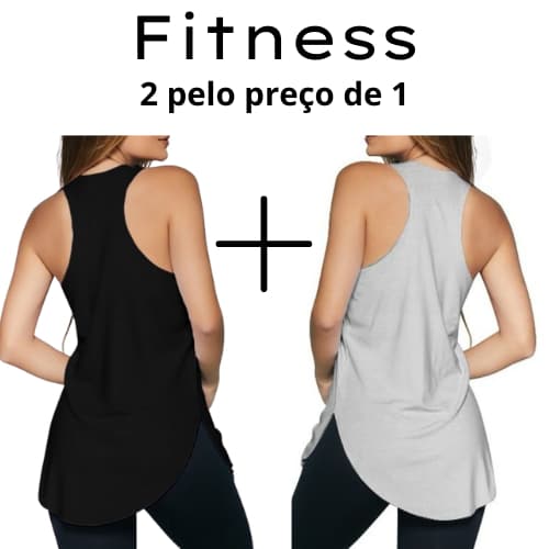 Kit 2 Camisetas Fitness Térmica Básica Tapa Bumbum Academia Corrida Crossfit
