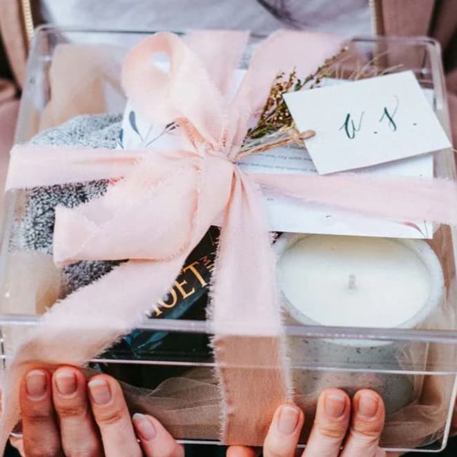 Caixa De Acrílico Giftbox Caixa Transparente Para Presente Chocolates Doces