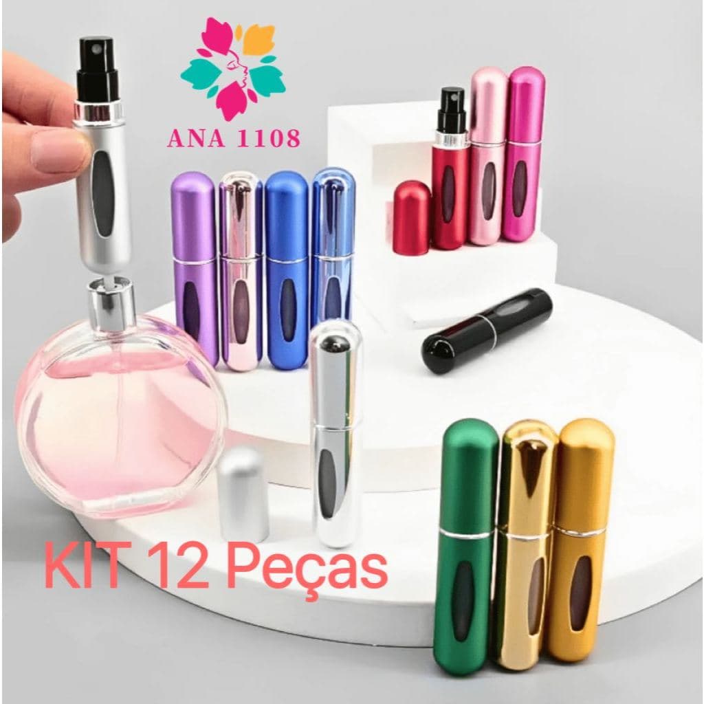 ANA1108 KIT 12 Pcs c Recarregavel Portatil Spray 5ml
