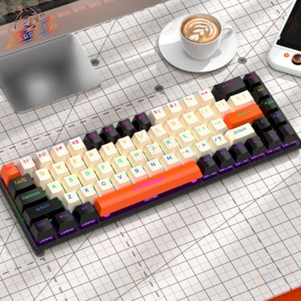 Teclado De Escritório Com 68 Teclados Mecânicos