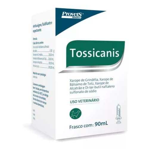 Tossicanis Xarope Para Tratamento Tosse Cães 90ml - Provets