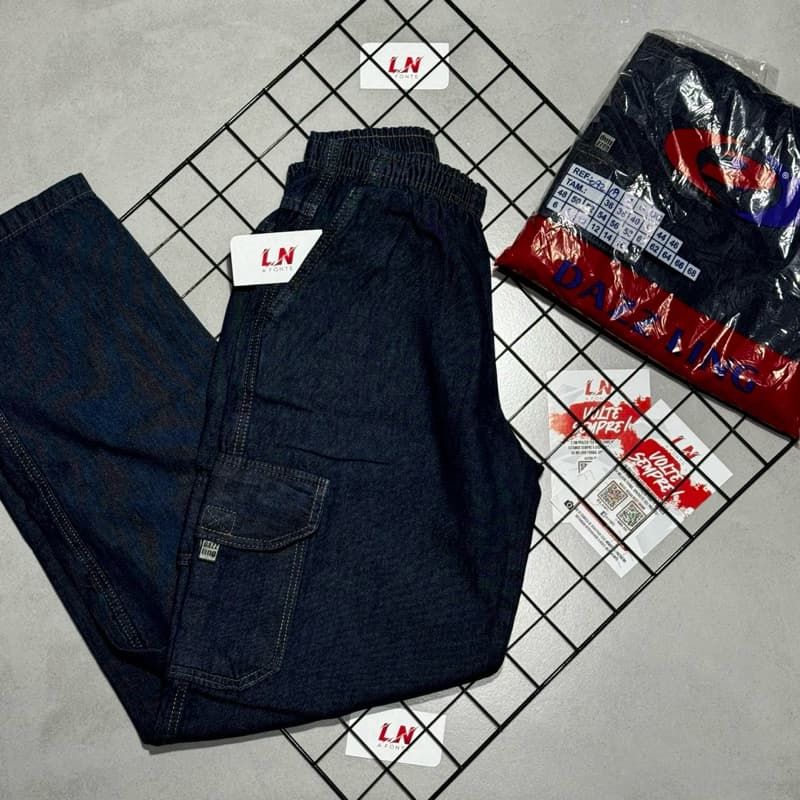 Calça Cargo Dazzling Jeans escura