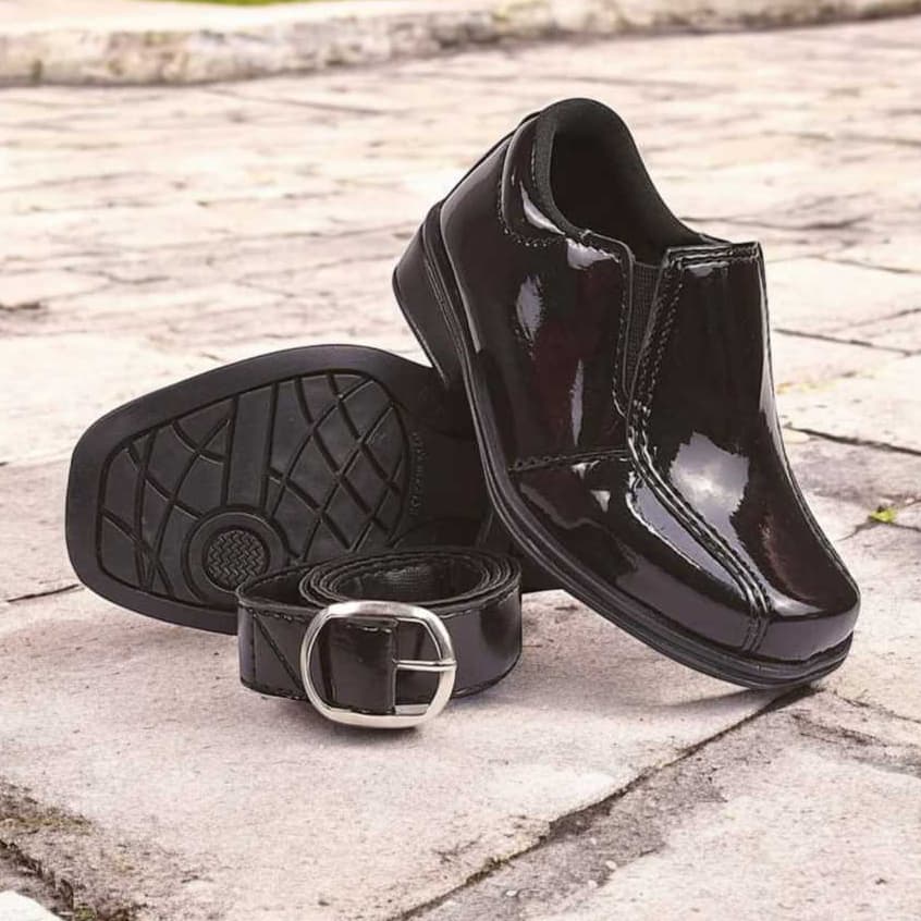 Sapato Casamento Batizado Social Liso Infantil Masculino Menino Ocasiões Formais Casamento