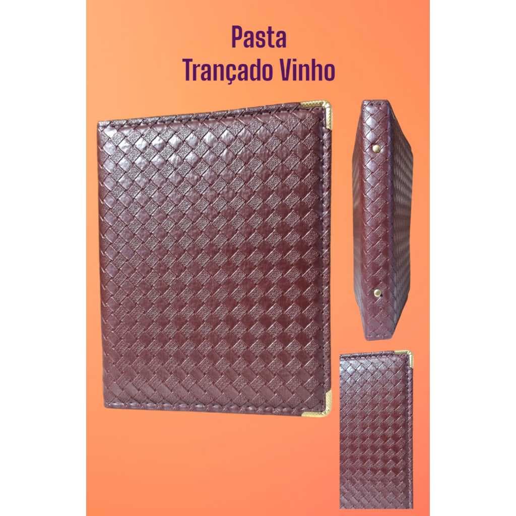 PASTA Nº03 TRANÇADO VINHO