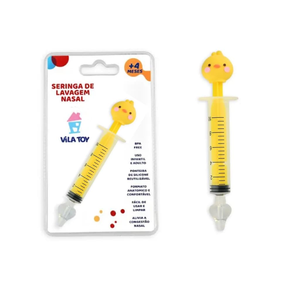 Seringa de Lavagem Nasal Infantil Bebê Pintinho Amarelinho 2420