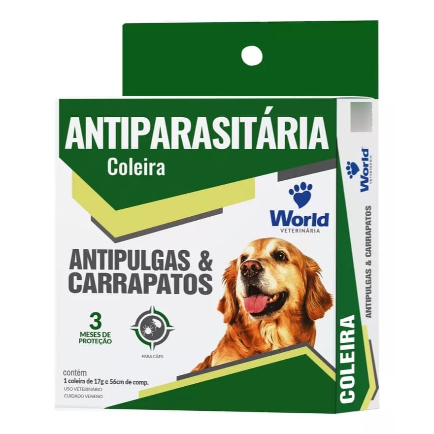 COLEIRA DUGS ANTIPULGAS E CARRPATOS 17G WORLD