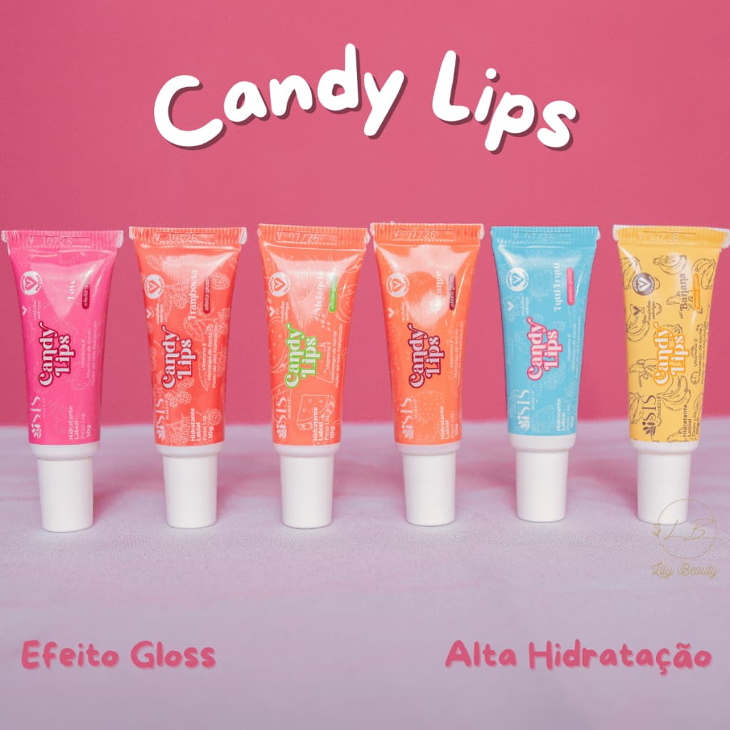 Hidratante Labial Candy Lips - Isis Make-up - Protetor Labial Similar Carmed Fini