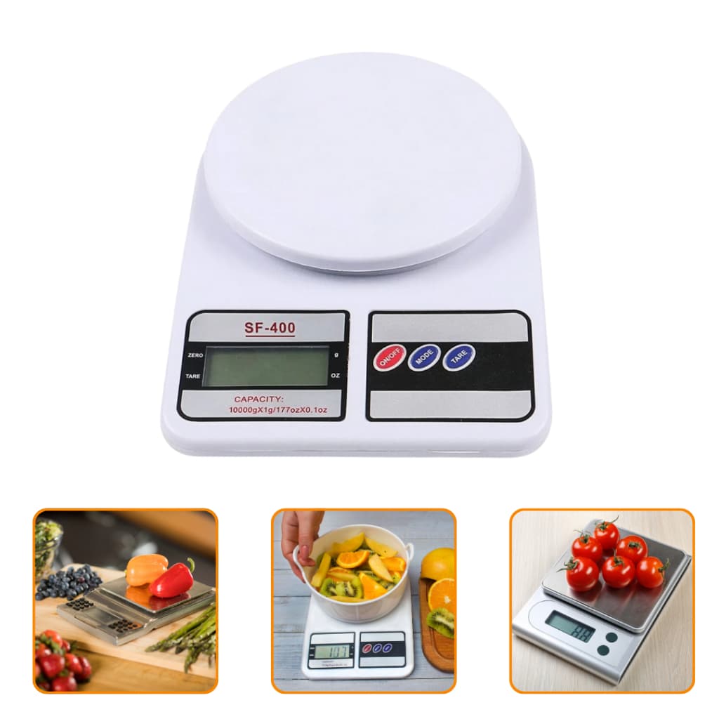 Balança Digital de Cozinha de Precisão 1g a 10Kg SF400 - Nutrição e Dieta