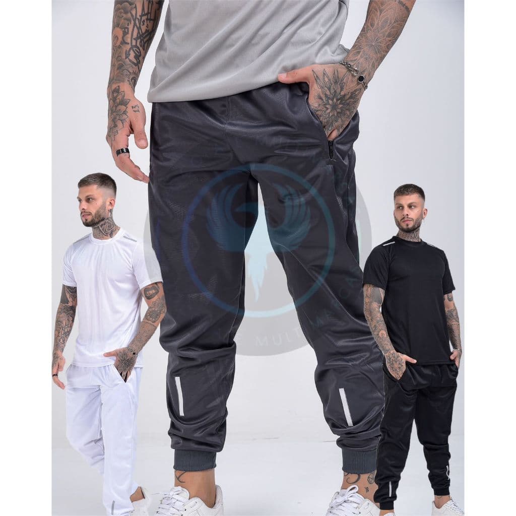 Calça Jogger Esportiva Masculina Premium Simbolo refletivo – Tecido Leve e Confortável