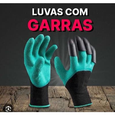 Luva Com Garras Cavar Terra Plantar Proteger Jardim