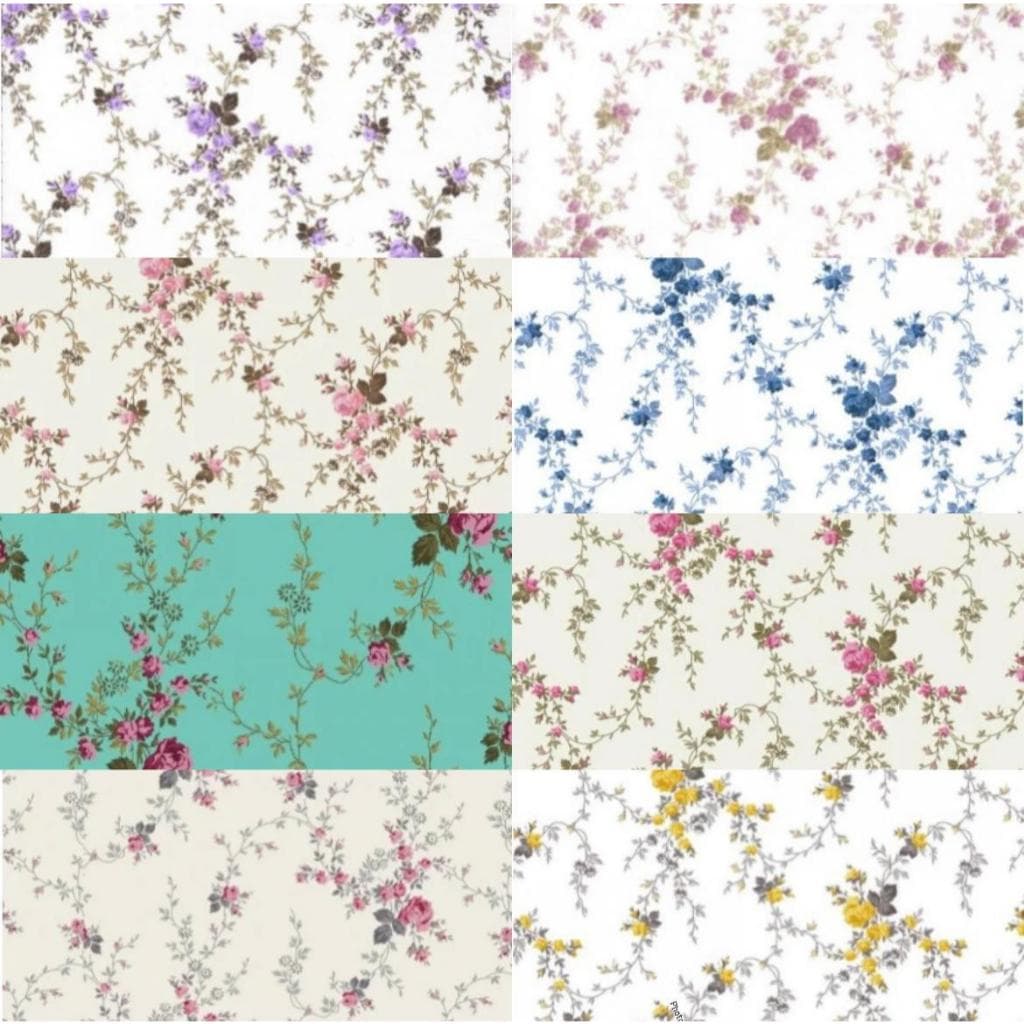 Estampado SARAH, Tecidos Caldeira TRICOLINE 100% ALGODÃO 50cm x 1,50m