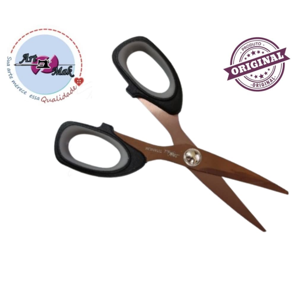 Tesoura Titanium Titânio 5.5" Não Perde o Corte Costura