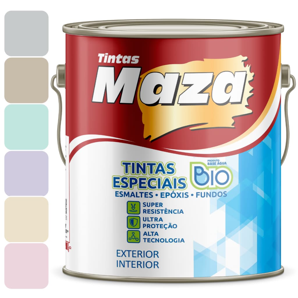 Tinta Epóxi Maza Base Água Brilhante 3,2 Litros Cores
