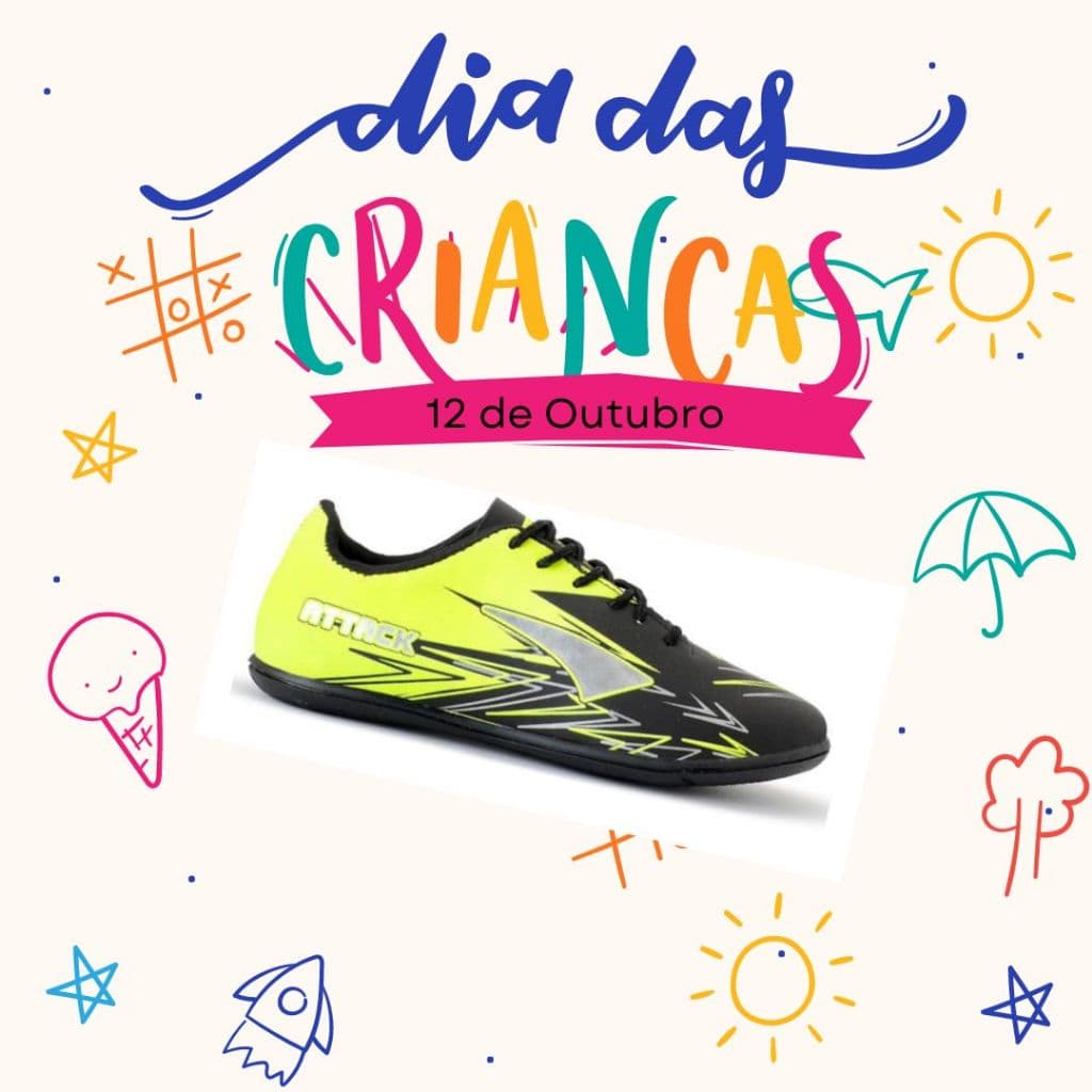 Chuteira futsal Infanti futebol de salão e quadra para menino e menina