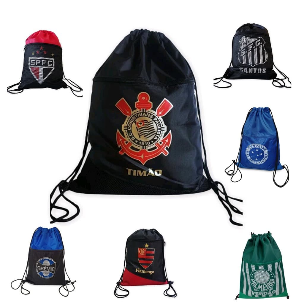 SACOCHILA OS GRANDES TIMES COM  ALTA QUALIDADE E 1 LINHA