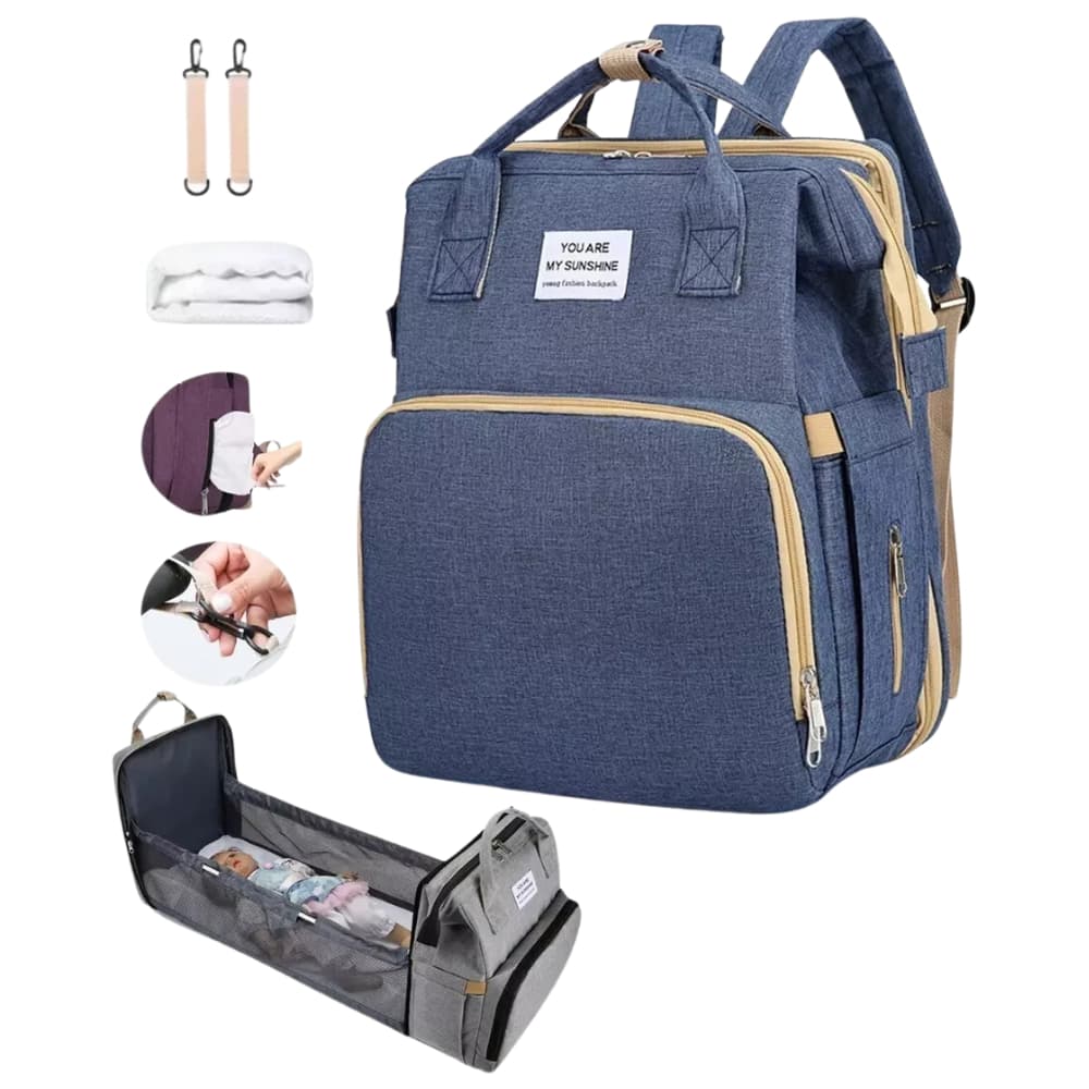 Mochila Bolsa Maternidade Térmica Impermeável Vira Berço QUE BOM