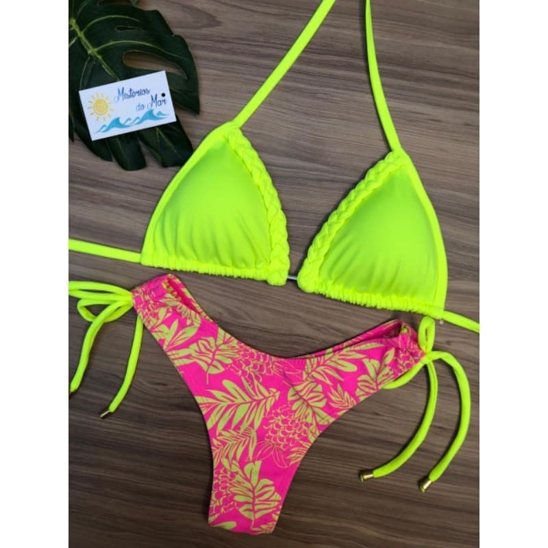 BIQUINI CORTININHA DE TRANÇA COM CALCINHA FIO DUPLO