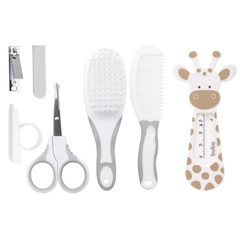 Kit Recém Nascido Buba Cuidados Higiene do Bebê com Termômetro de Banheira para Banho