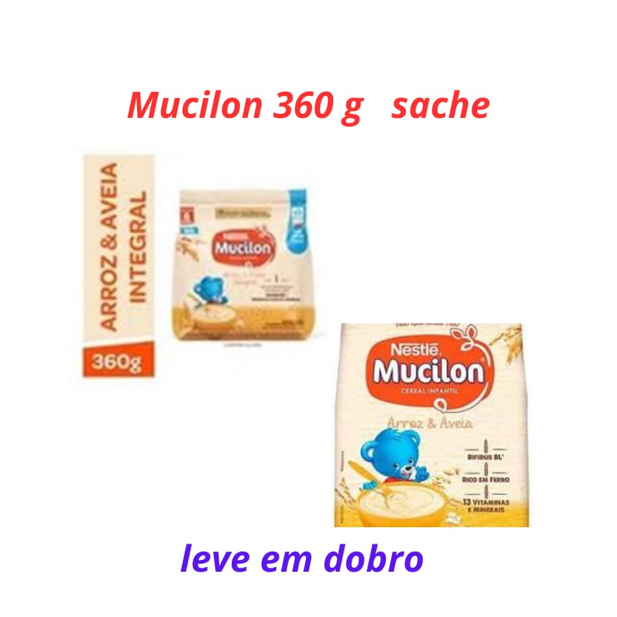 Kit  2 Sache  Mucilon  Arroz & Aveia  720 g