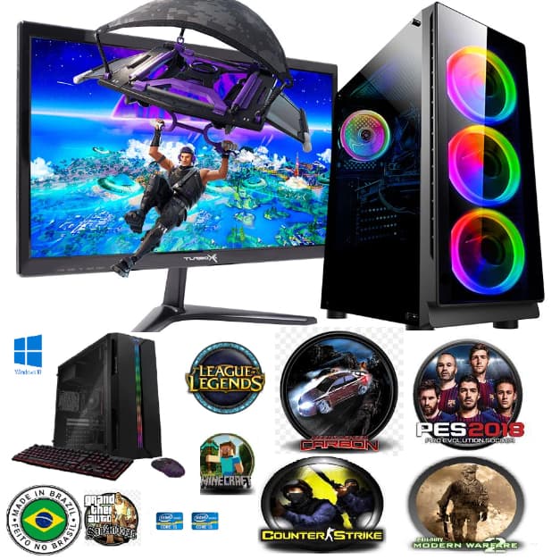 computador i5 8g gamer cpu completo barato pra jogos programas autocad corel lol mine cs roblox gta