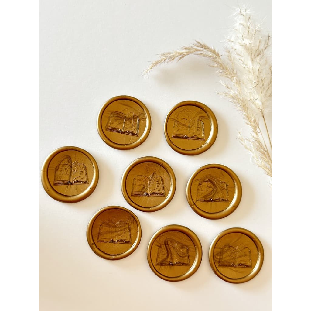 Lacres de cera Livro convite de casamento kit 10un - Envio Imediato