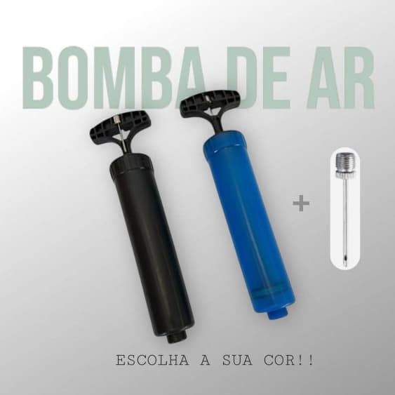 Bomba manual de ar encher inflar bolas bico universal - Cor sortida