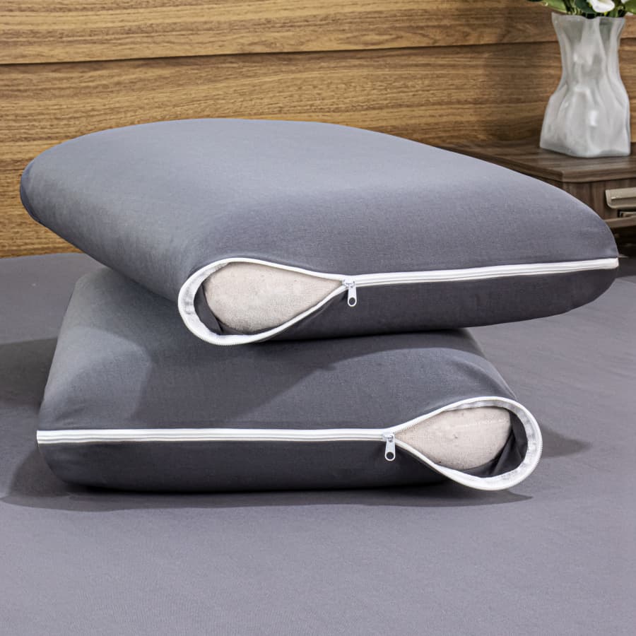 Kit De Capas Protetoras Para Travesseiro Malha Gel/Helanca Fronha 50cm x 70cm com Zíper Fácil