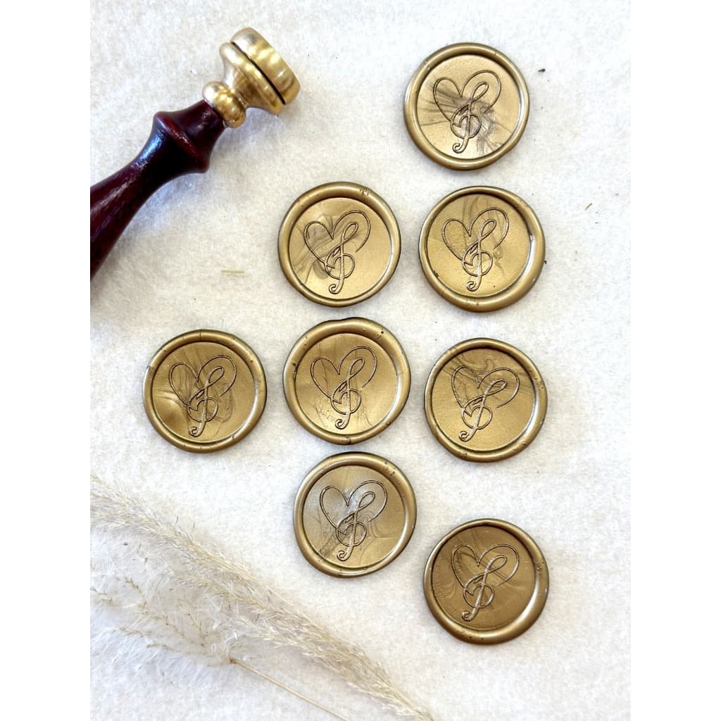 Lacres de cera Coração convite de casamento kit 10un - Envio Imediato