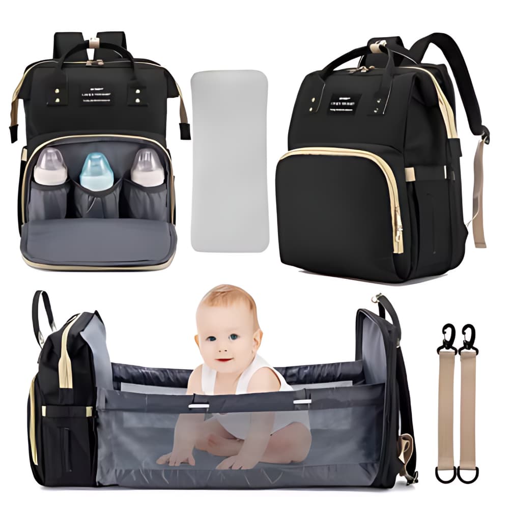 Mochila Bolsa Maternidade Bolso Térmico Mamadeira Vira Berço