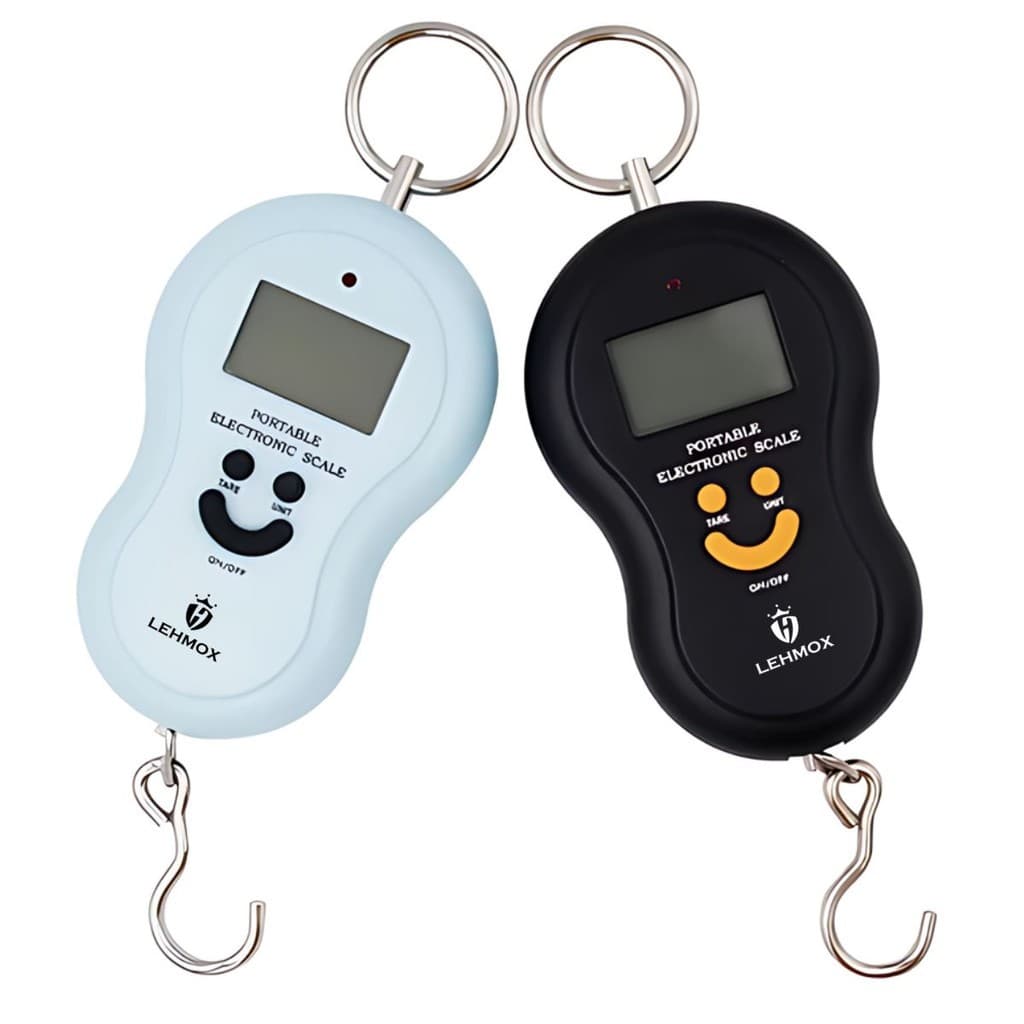 Balança de Gancho Metal Portátil Digital Mão Bolsa Mala Peixe Até 50kg