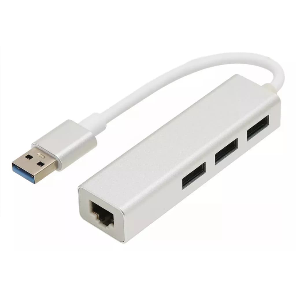 Placa De Rede Adaptador Hub Rj45 Internet Saida Ethernet+usb