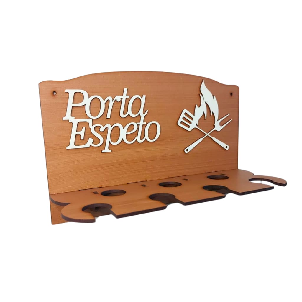 Porta Espeto De Mdf Para Churrasco Churrasqueira