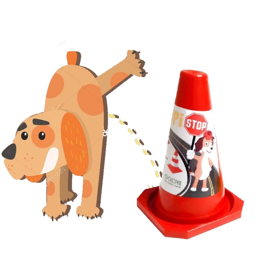 Cone Educador Pipi Stop Sanitário Para Cães Xixi Cachorro