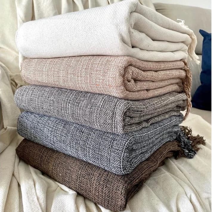 Manta 2,20m x 1,50m Gigante XGG Sofá Cama Decorativa Mesclado Varias Cores